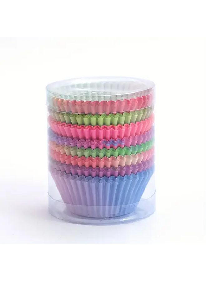 300PCS Gradient Color Cake Paper Cups Set Muffin Baking Tools Oven Home - Image 4